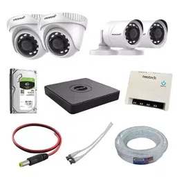 Prama 1MP 2 Bullet and 2 Dome CCTV Camera Kit with 4 CH DVR 1TB HDD and 70 m Wire-5