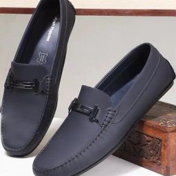 Hush Puppies by Bata Men's JACKSON TRIM Navy Loafers-image-90