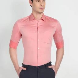 Arrow Red Cotton Regular Fit Shirt-picture-45