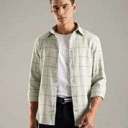 Tommy Hilfiger Green Cotton Regular Fit Checks Shirt-picture-17