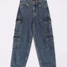 Allen Solly Kids Blue Relaxed Fit Jeans-picture-29