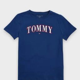 TOMMY HILFIGER Girls Blue Cotton Printed T-Shirt-image-43