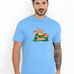 KaamBhari Graphic Printed Round Neck Regular Fit Cotton T-shirt-picture-34