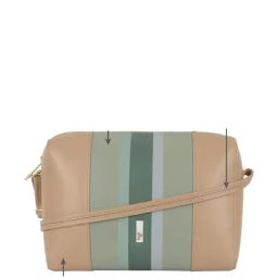 Baggit Khaas Triox Beige PU Striped Sling Handbag-image-15