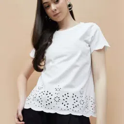 Fame Forever By Lifestyle White Cotton Regular Fit T-Shirt-picture-31
