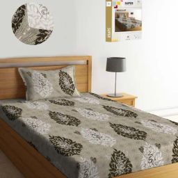 Klotthe Multicolor Cotton Blend 300 TC Single Elastic Bedsheet With 1 Pillow Cover-image-86