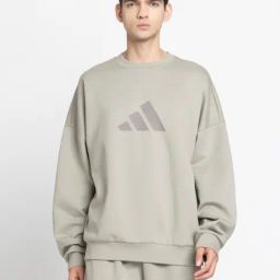 ADIDAS Beige M FI 3BAR CRW Regular Fit Sweatshirt-image-71