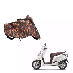 Auto Pearl Waterproof Two Wheeler Cover For Honda Aviator (Green & Multi Color)-image-34