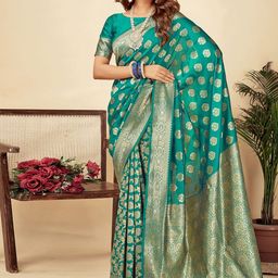 KALINI Woven Design Zari Banarasi Saree-image-83