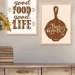 Kotart Brown & Off White 2 Pieces Abstract Wooden Wall Arts-picture-34