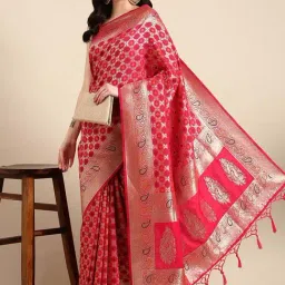 Mohey Rani Silk Woven Saree With Unstitched Blouse-image-42