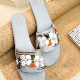 NR by Nidhi Rathi Women's Grey Casual Sandals-image-75