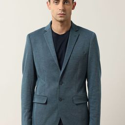 Arrow Self Design Slim-Fit Single Breasted Blazer-picture-10