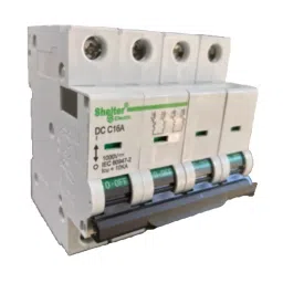Shelter 10 A Four Pole DC Miniature Circuit Breaker (MCB), DC104P10C-41