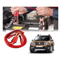 Auto Pearl 2.29 m (7.5 Ft) 500 A Heavy Duty Booster Anti Tangle Battery Jumper Cable for Renault Duster (Pack of 2)-image-79