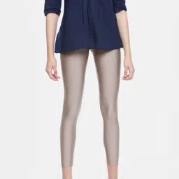 Go Colors Grey Metallic Pattern Leggings-picture-10