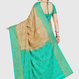 Mimosa Beige Woven Patola Saree With Blouse image 2