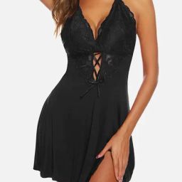 FIMS: Fashion is my Style Black Lace Work Babydoll-image-8