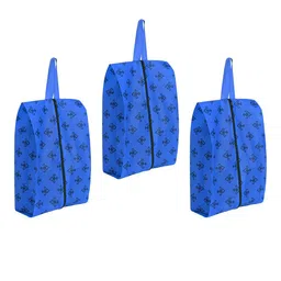 prettykrafts Blue & Black 3 Pieces Shoes Organiser-18