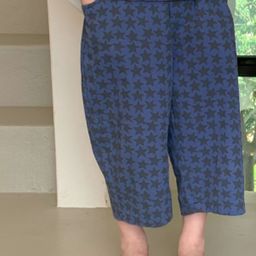 LULU & SKY Girls Star Printed Wide Leg High-Rise Cotton Trousers-image-29