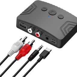 Tobo 5.3 Bluetooth Audio Adapter,Wireless Audio Adapter for Music Streaming Sound System,Tablets and Car Audio,Home Stereo Theater System,Wireless Adapter for Speakers.(R20) TD-1168WA image 1
