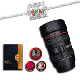 DeoDap Roli Chawal Coin Mug & Greeting Card Rakhi Gift Set-image-90