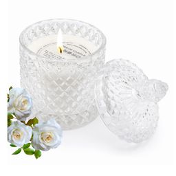 Coco Crush Rose Aromatherapy Crystal Jar Candle -100% Pure Soy Wax, Natural Fragrance - 160g-image-89