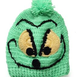 MayRa Knits Monster Detailed Hand Knitted Bobble Cap - Green-picture-23