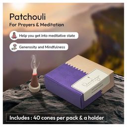 Nirmalaya 100 Percent Natural Patchouli Incense Cones-Pack of 2-image-94