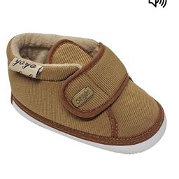 yoyo Self Designed Velcro Closure Musical Booties - Tan-image-49