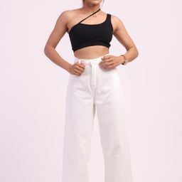 HIGH BUY Women Loose Wide Leg High-Rise Low Distress Jeans-image-59