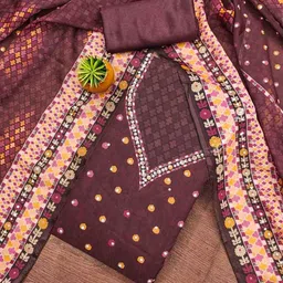 DIVASTRI Floral Printed Beads & Stones Organza Unstitched Dress Material-image-76