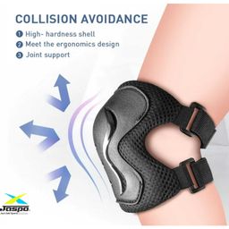 Jaspo Sx 4 Ultra Protective Set for Skating, Cycling Helmet Set with Knee Pads Elbow Pads Wrist Guards, Adjustable Helmet, Protective Gear Set for Bicycle Roller Skating Skateboarding (M,Black) image 4