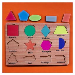Fiddlys Wooden Educational Puzzle, Alphabet Shapes and Numbers Learning Toy (Alpha+Number+Shapes) image 4