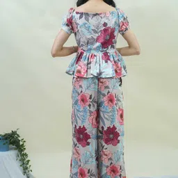 GO BOUJEE Printed Top With Trouser Co-Ords image 4
