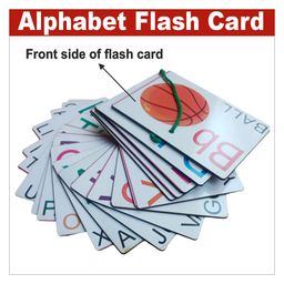 wissen Wooden (MDF) Alphabet Learning Flash Card with Lacing Thread - Multicolour image 5