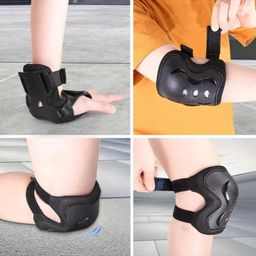 Jaspo Sx 4 Ultra Protective Set for Skating, Cycling Helmet Set with Knee Pads Elbow Pads Wrist Guards, Adjustable Helmet, Protective Gear Set for Bicycle Roller Skating Skateboarding (M,Black) image 5