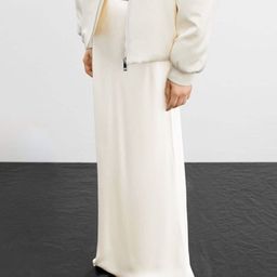 MANGO Satin Finish Maxi Skirt-44
