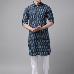See Designs Floral Printed Regular Pure Cotton Kurta With Pyjamas-picture-43