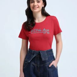 U.S. Polo Assn. Red Graphic Print T-Shirt-picture-47