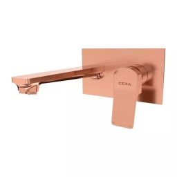 CERA Sylvina Basin Mixer Single Lever Wall Mount PVD Finish Rose Gold, F1021474RG-image-52