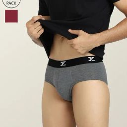 XYXX Maroon & Dark Grey Briefs - Pack of 2-picture-30