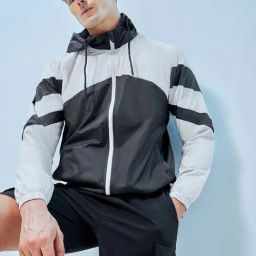 Bewakoof Black & White Regular Fit Wind Cheater-38