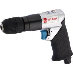 RS PRO Air Drill 10mm Reversible, 1/4in Air Inlet (BSP) , 1800 1/min Model No 1370886-13