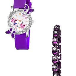 Gopal Shopcart Unisex Bracelet Straps Reset Time Analogue Watch 328 PUR FosilPINK Dani B-50