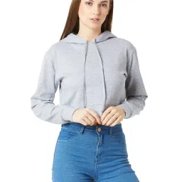 Miss Chase Grey Full Sleeves Hoodie image 1