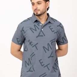 BUFFARO Men Typography Printed Polo Collar Cotton T-shirt-image-54