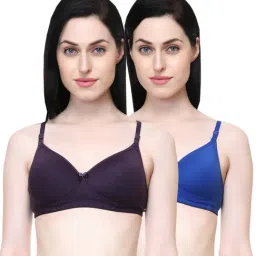 Lady Lyka Multicolor Non Wired Padded T-Shirt Bra (Pack Of 2)-image-9