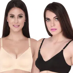 Soie Multicolor Non Wired Non Padded Everyday Bra (Pack Of 2)-image-14