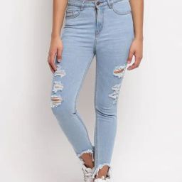 Tales & Stories Blue Distressed Jeans-image-36